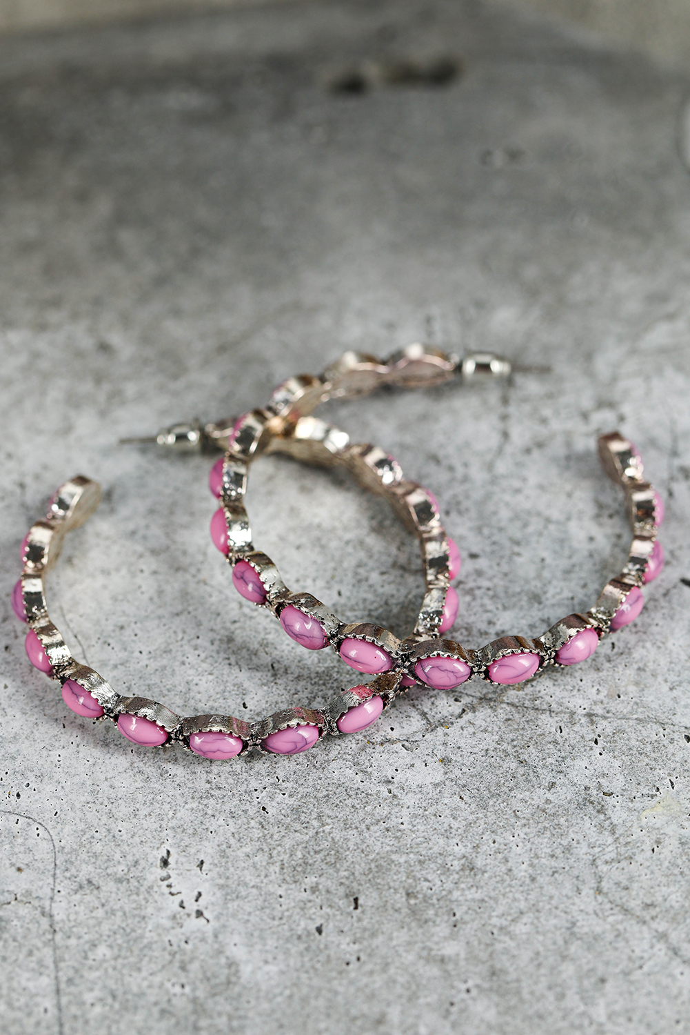 Gold Rhinestone Daisy Flowers Hoop Earrings