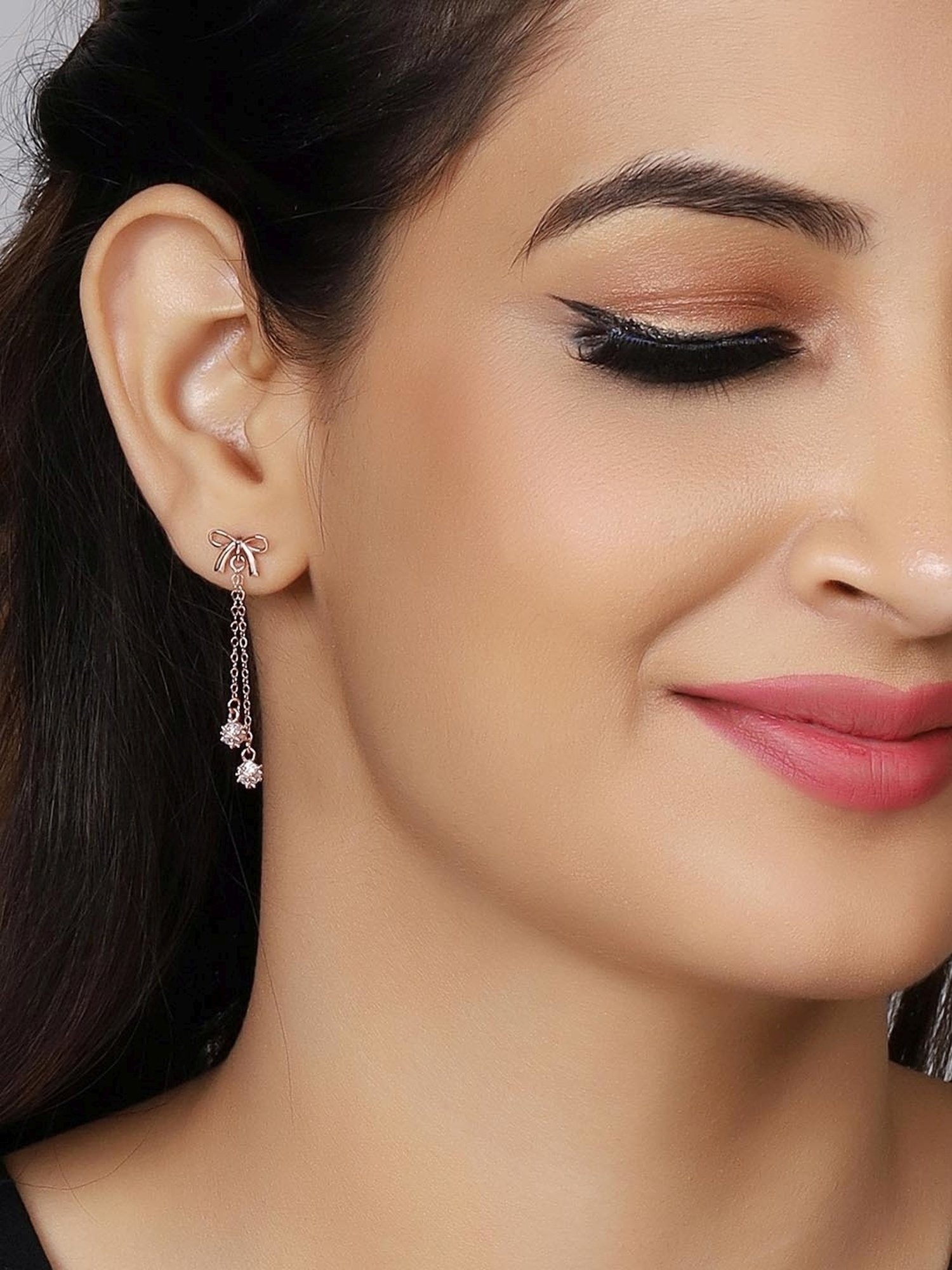 GIVA 92.5 Sterling Silver Bow Earrings for Women