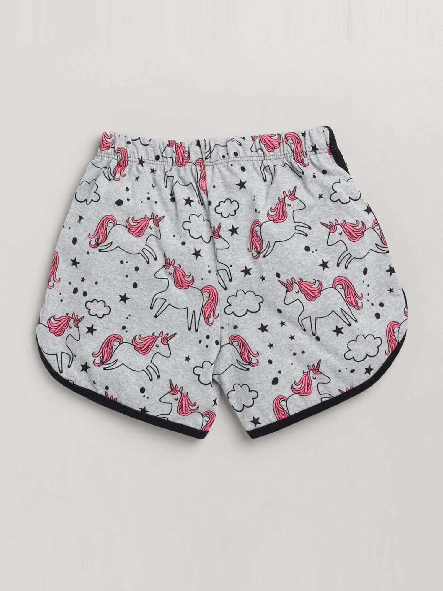 Lazy Shark Kids Pink Printed T-Shirt & Shorts