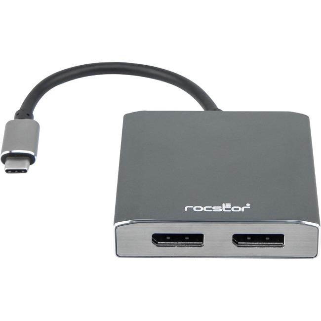 ROCSTOR Y10A201-A1 USB-C TO DUAL DISPLAYPORT 4K60H