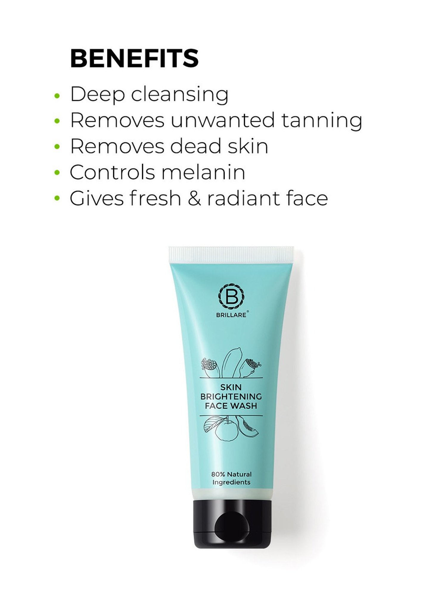Brillare Skin Brightening Face Wash for Reducing Pigmentation - 100 ml