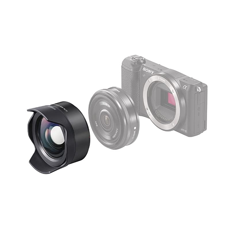 VCLECU2 1216 MMf28 Petal Shaped Fixed Ultra Wide Converter for SEL16F28 and SEL20F28Black