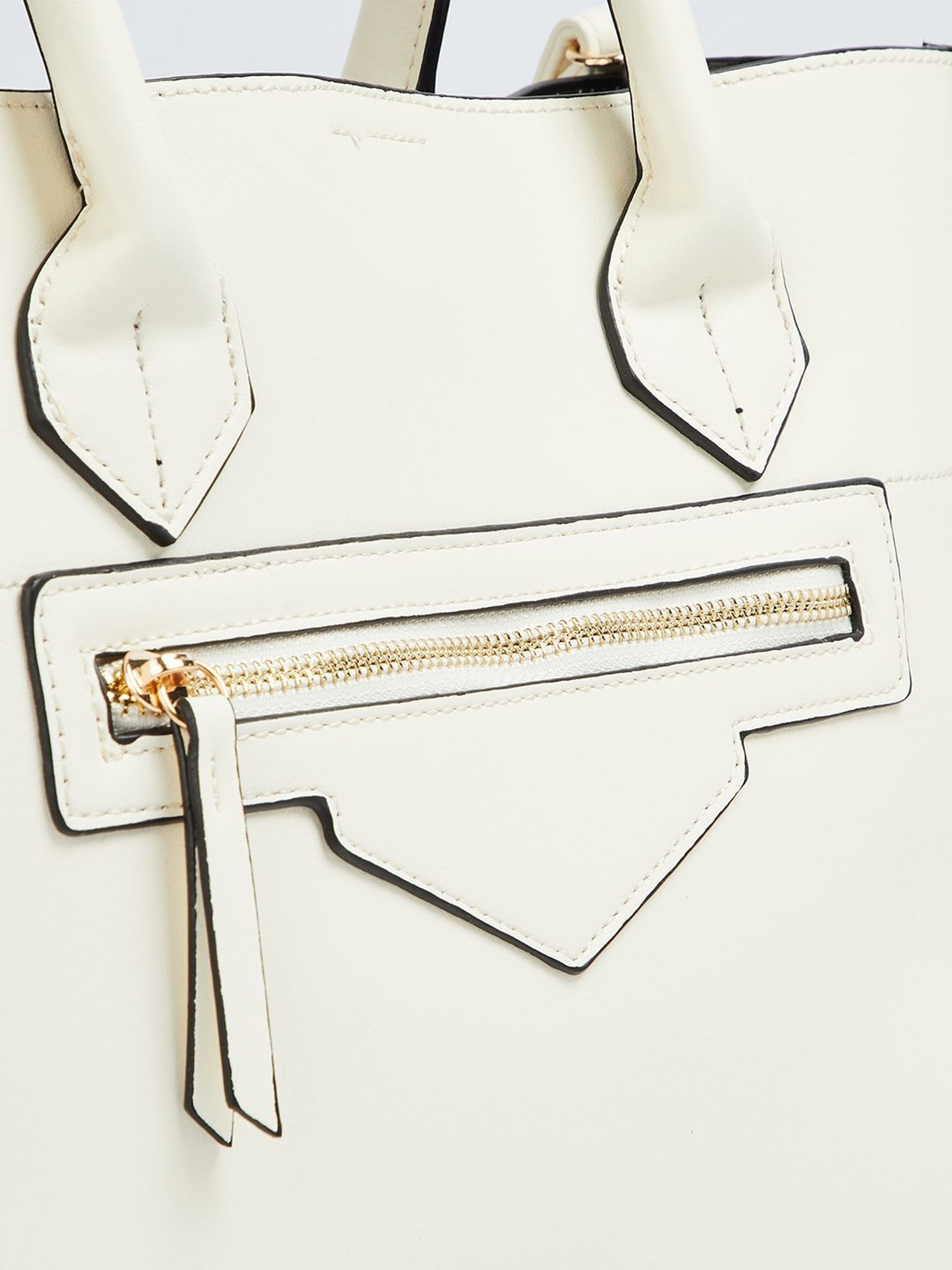 Code by Lifestyle Off White Tote Bag