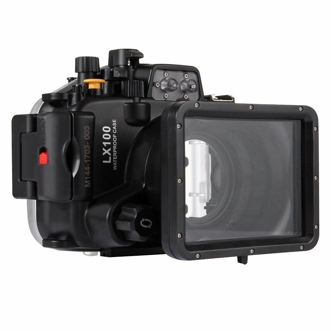 40m Underwater Depth Diving Case Waterproof Camera Housing for Panasonic LUMIX DMC-LX100 Black