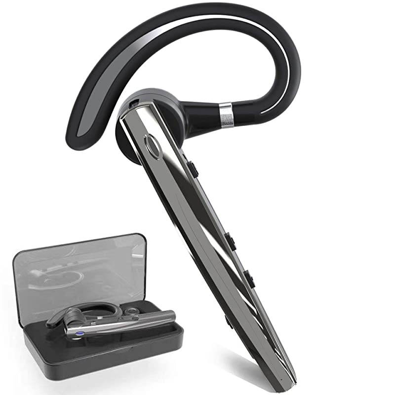 Bluetooth Headset  Bluetooth 50 in Ear Bluetooth Earpiece Wireless Headphones Promoting sound clear Earphones with Mic for BusinessWorkoutDriving Grey