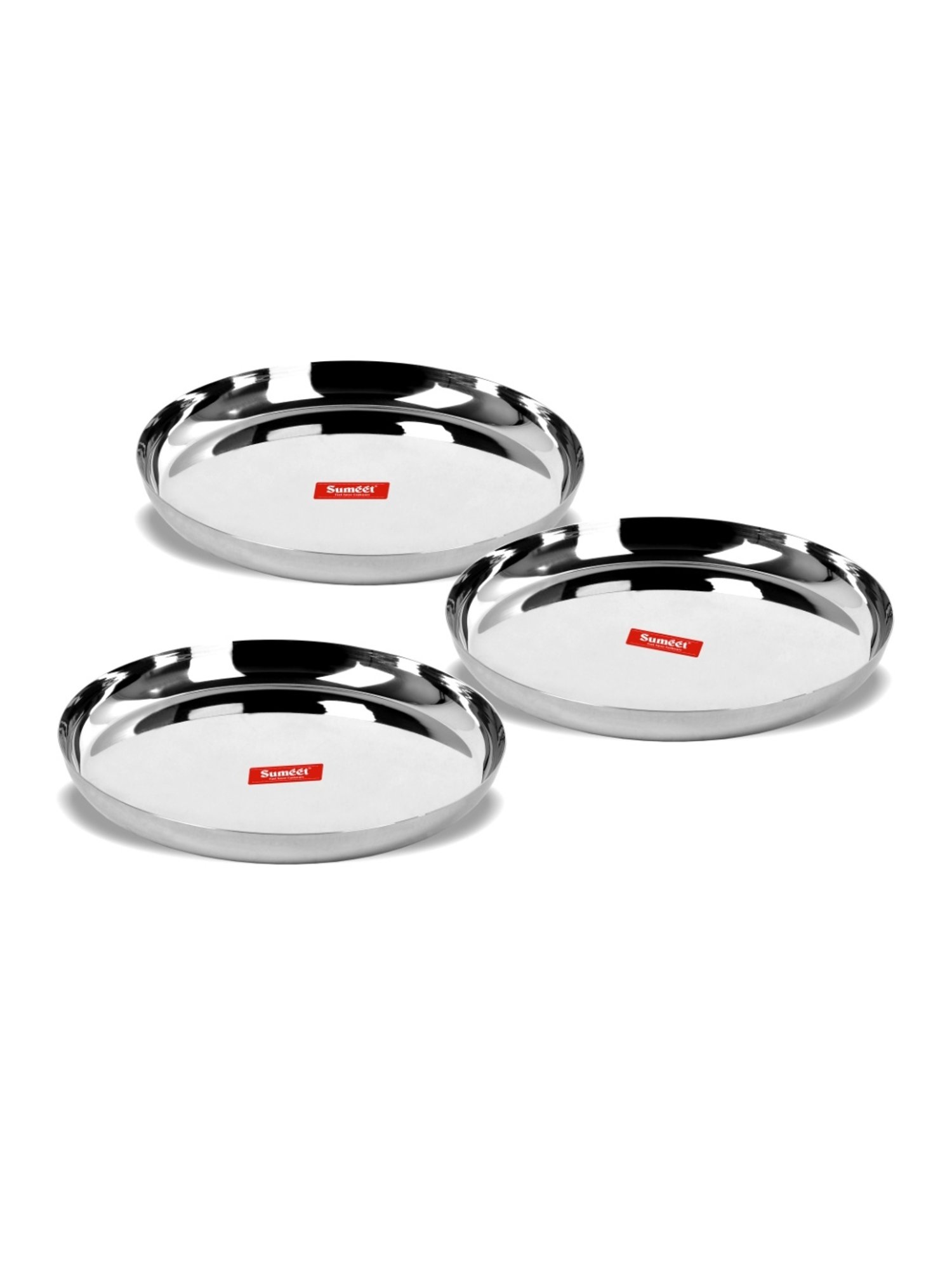 Pure Home and Living Transparent Glass Textured Dinner Plates