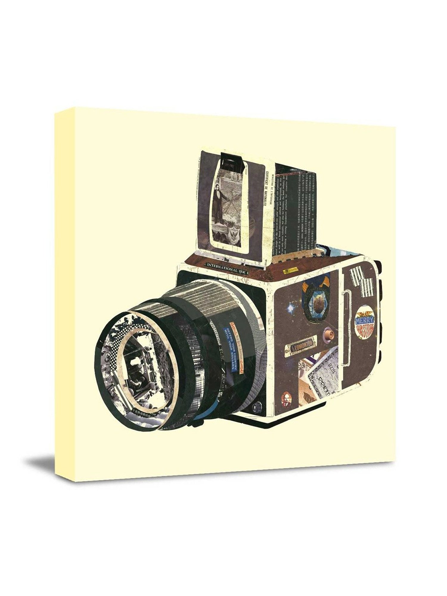 Art Street Antique SLR Camera Printed Multicolor Engineered Wood Wall Art