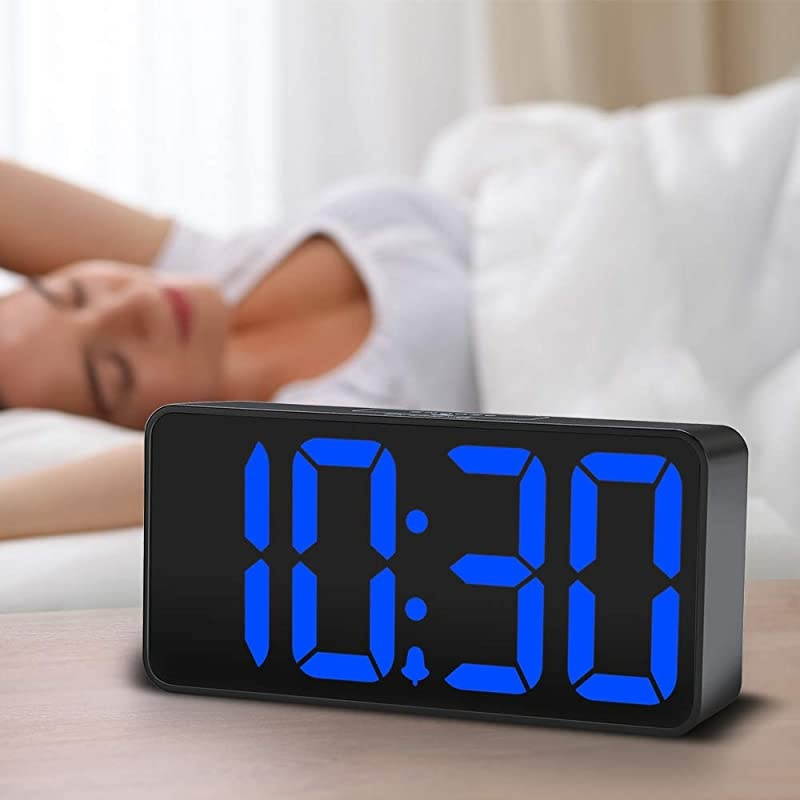 Large Digital Alarm Clock for Visually Impaired - 8.9 Inches Large Digital Clock for Bedroom, Fully Adjustable Dimmer, Jumbo Number Display, USB Ports, 12/24H, Snooze, Adjustable Alarm Volume