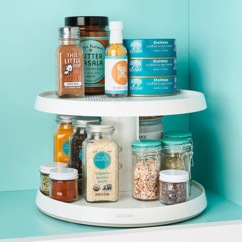 YouCopia Crazy Susan 11" Two-Tier Turntable