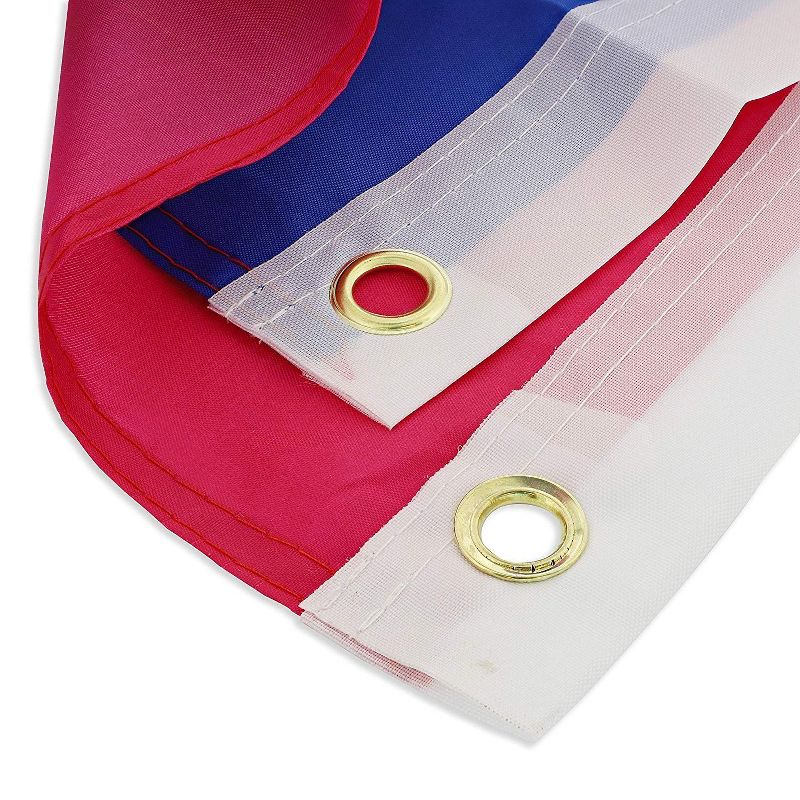 Juvale 2 Pack Bisexual Pride Flags with Brass Metal Grommets, LGBTQ Accessories (3 x 5 ft)
