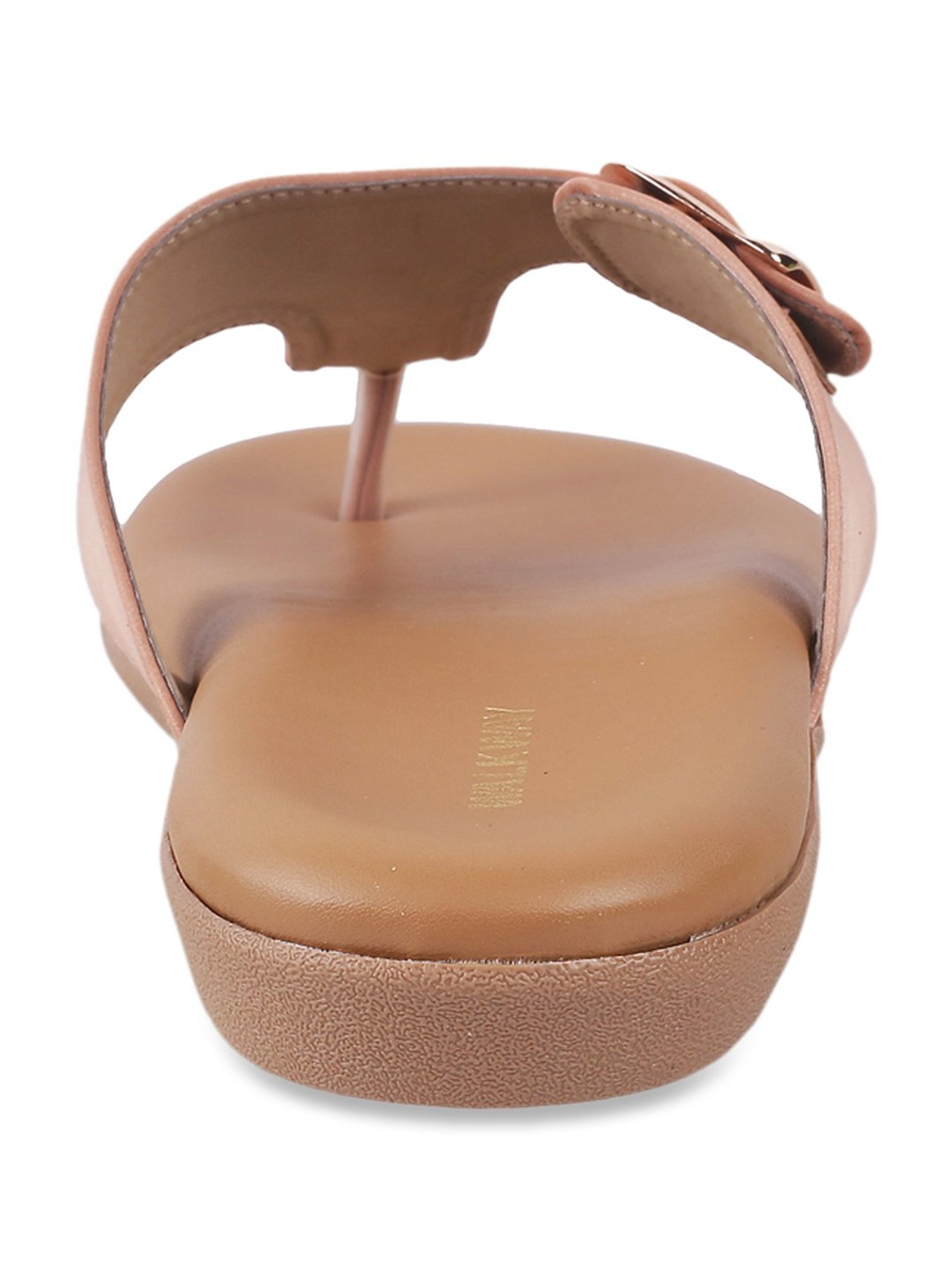 Walkway Women's Beige T-Strap Sandals