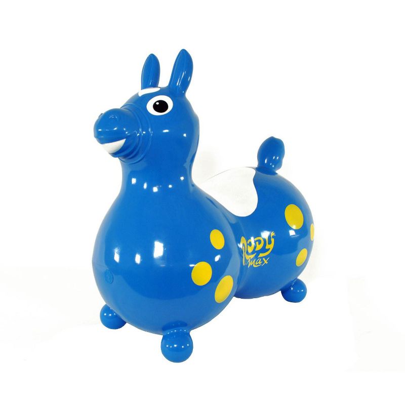 Gymnic Rody Horse Max Baby Toddler Ride On Latex Free Vinyl Bouncing Toy, Blue