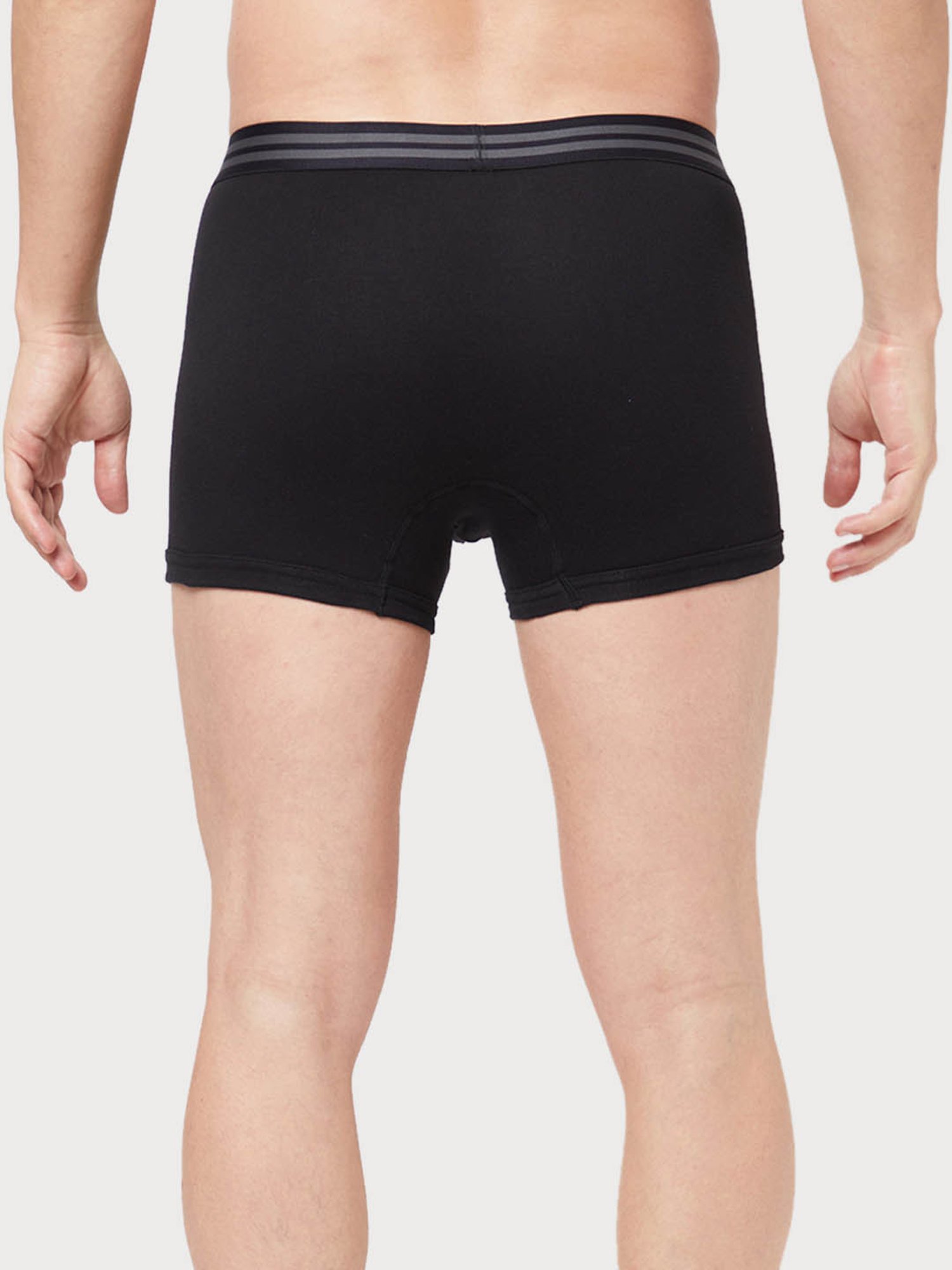 Zoiro Black Cotton Regular Fit Trunks - Pack Of 2