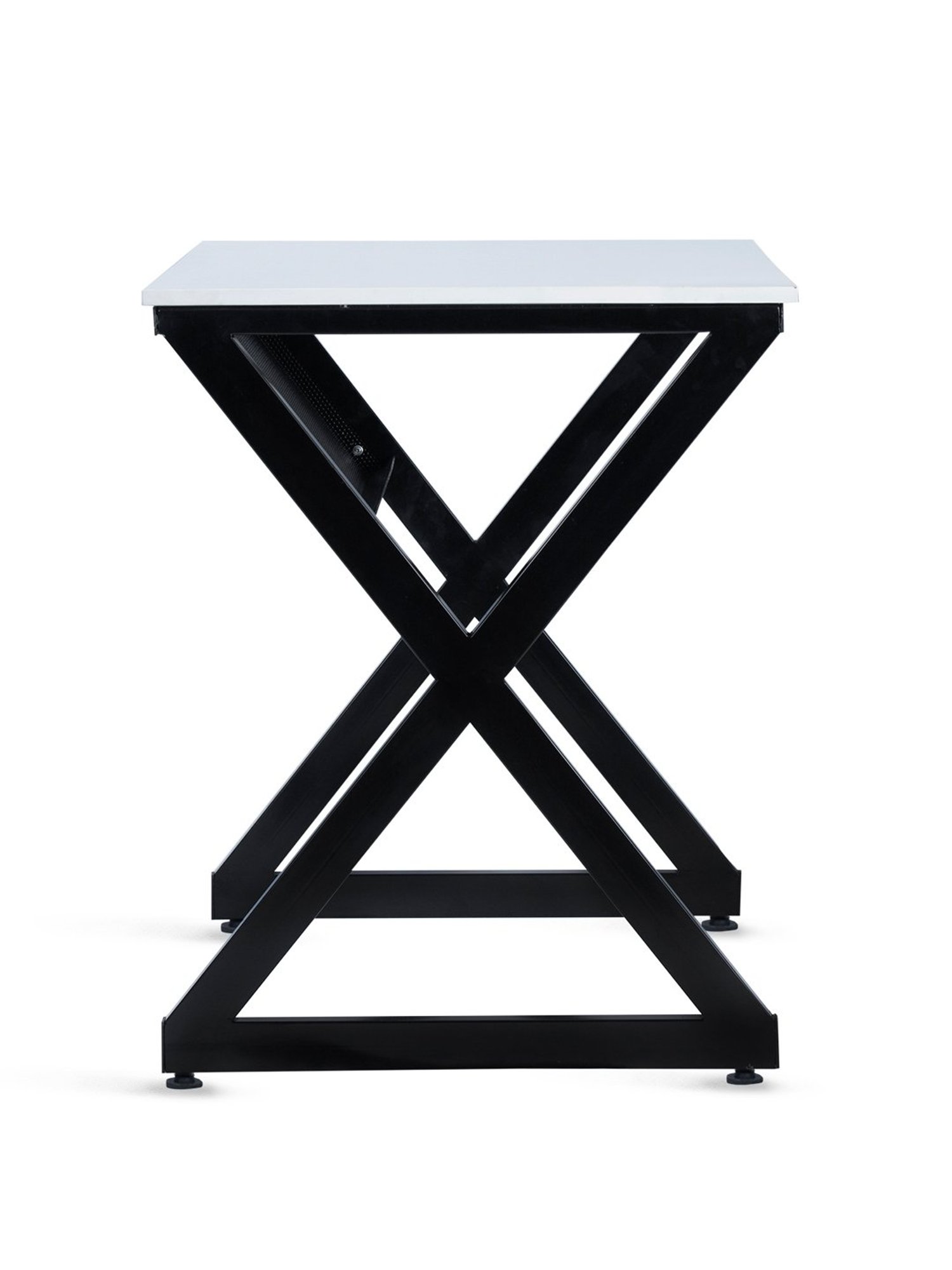 Delite Kom XOXO Frosty White & Black Engineered Wood Study Table