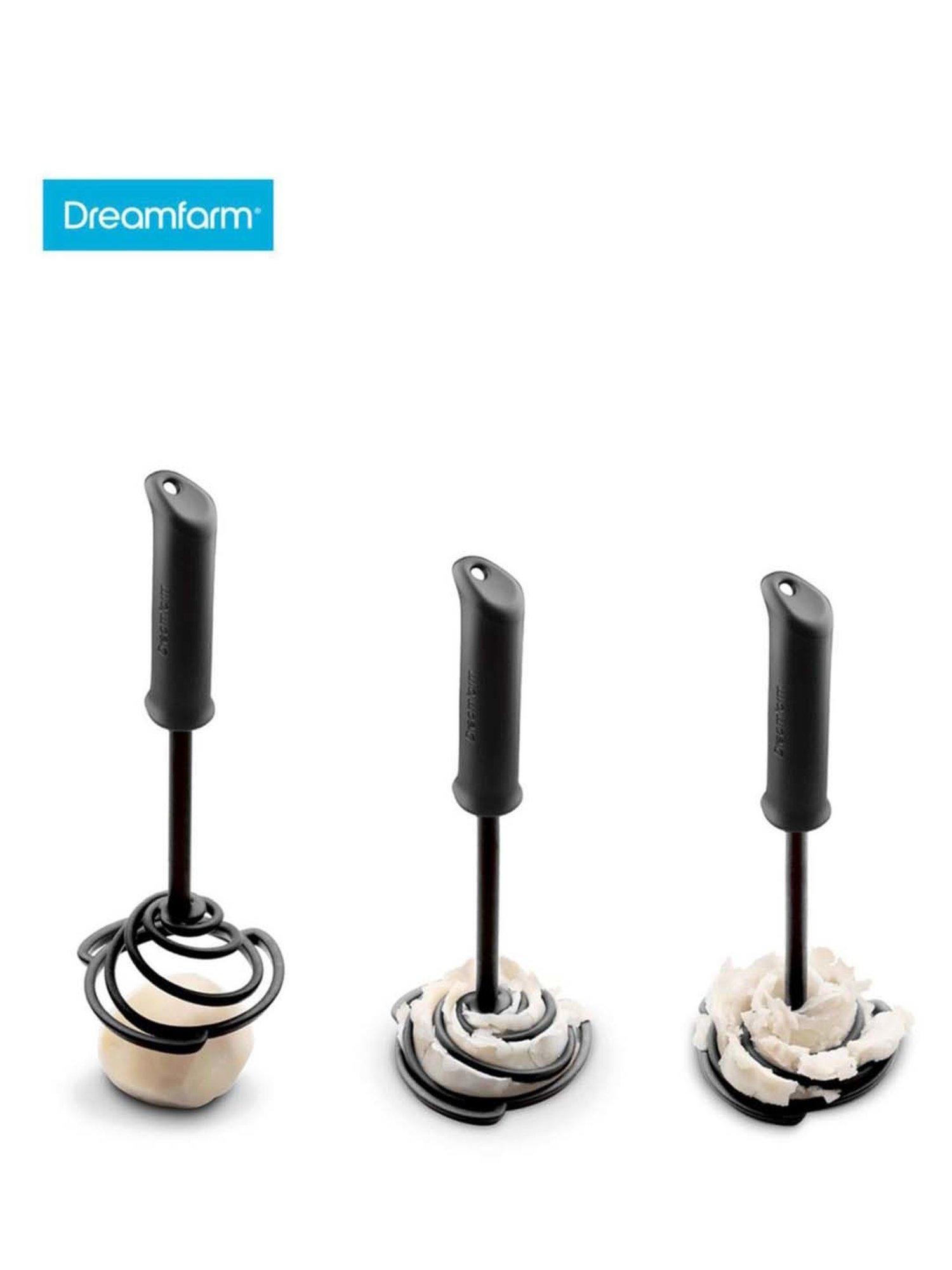 Dreamfarm Black Medium Smood Lite Onehanded Vegetable & Potato Masher