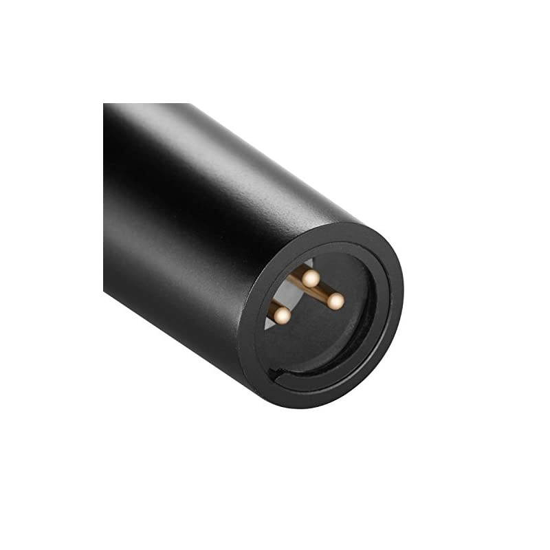 Cardioid Dynamic Microphone with XLR Male to XLR Female Cable Rigid Metal Construction for Professional Musical Instrument Pickup Vocals Broadcasting Speech Black NW040