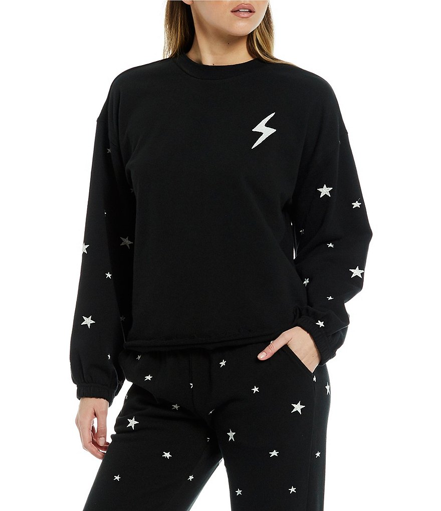 PJ Salvage Embroidered Star French Terry Coordinating Sleep Top