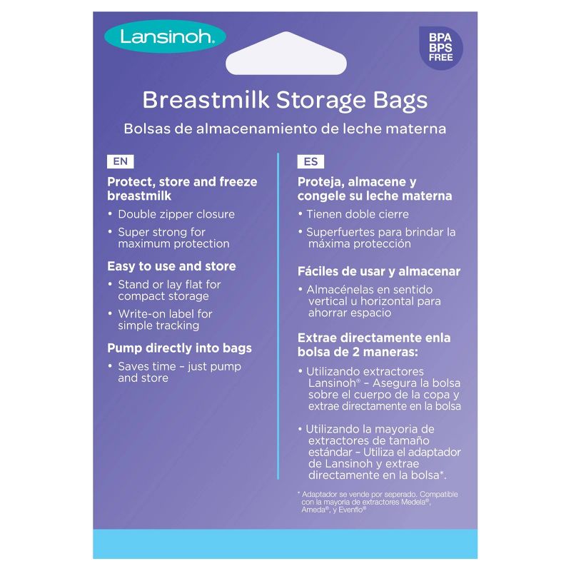 Lansinoh Breast Milk Storage Bags, 6oz (50ct)