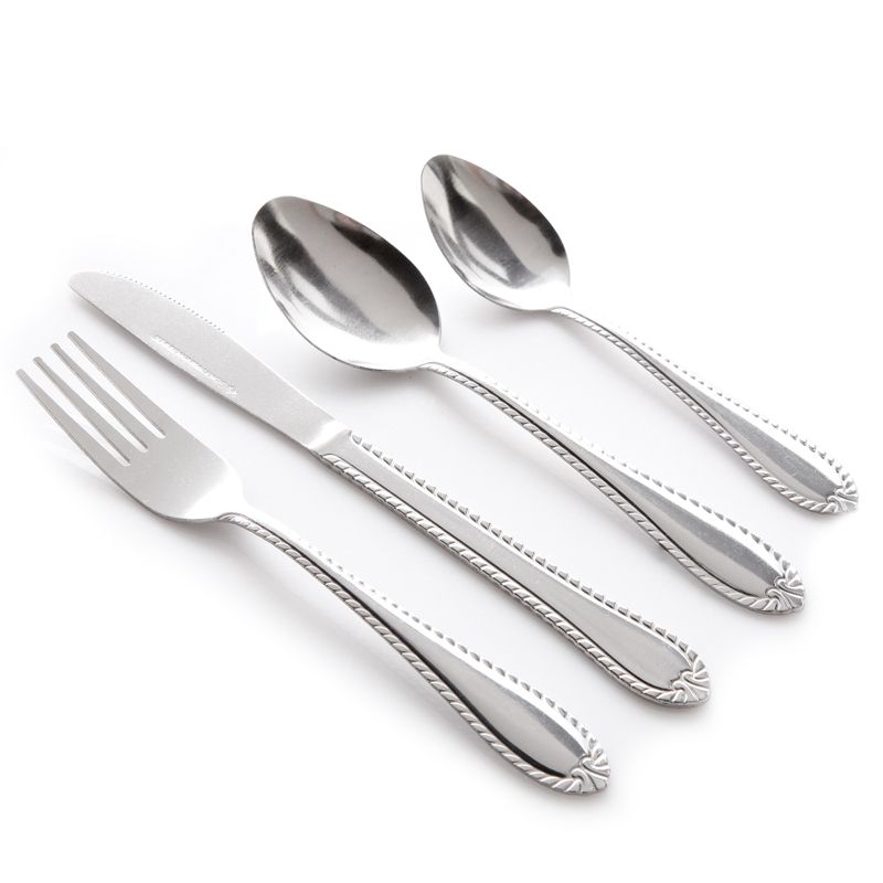 41pc Stainless Steel Zehira Frost Silverware Set - Cambridge Silversmiths
