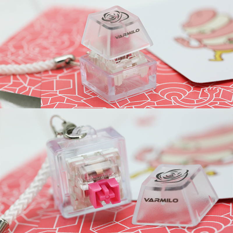 Varmilo Contactless Static Capacitor Mechanical Switch Tester and Pendant, Identity for  Keyboard and Gaming Lover(Sakura Switch)