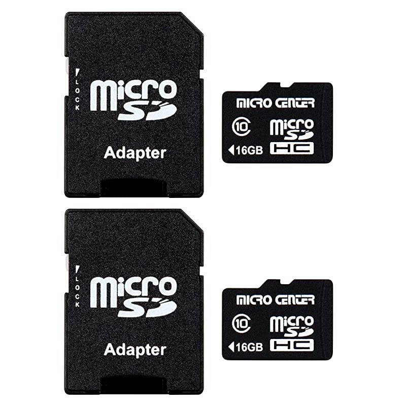 Center 16GB Class 10 SDHC Flash Memory Card with Adapter 2 Pack