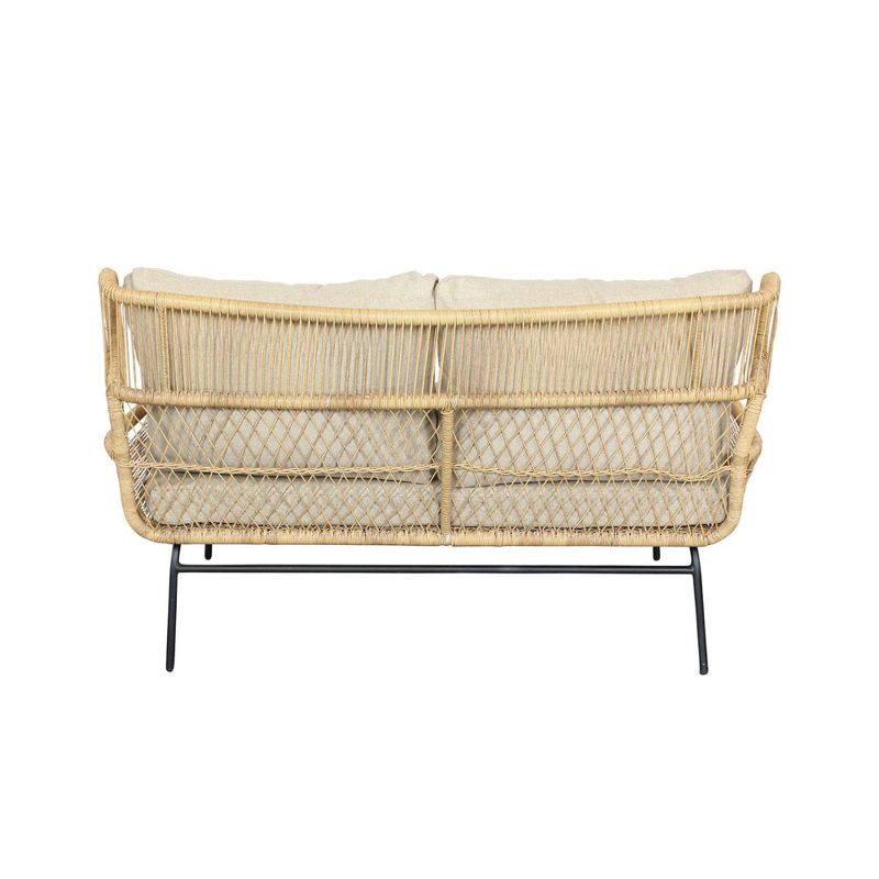 Pine Crest 4pc Loveseat Seating Group - Black - Courtyard Casual