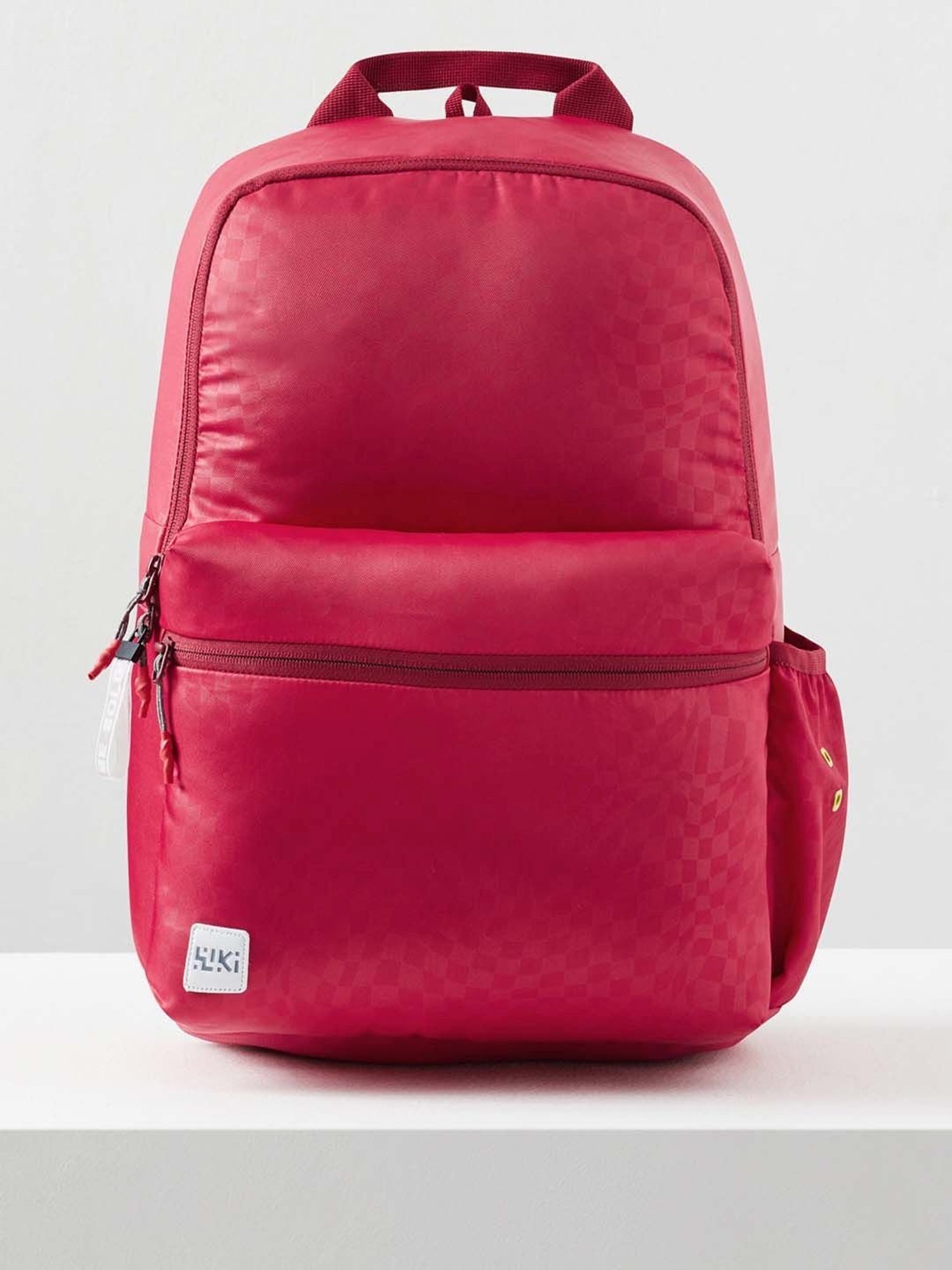 Wiki Back to School Red Polyester Printed Backpack - 18 Ltrs