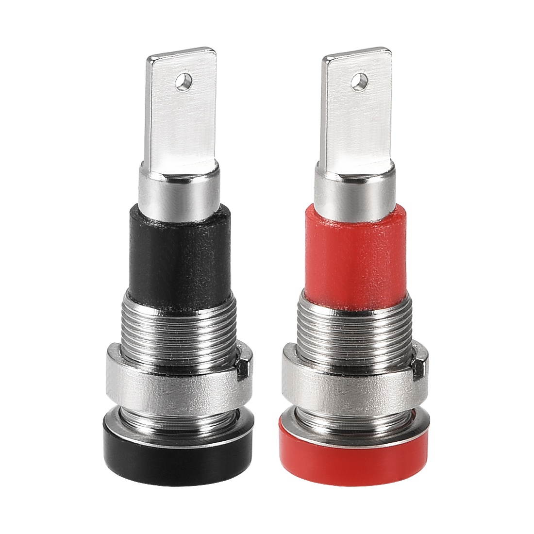 1 Pair Binding Post Terminal, M8 Thread Power Amplifier Speaker Connector, Banana Plug Jack Socket 1.14-Inch Length