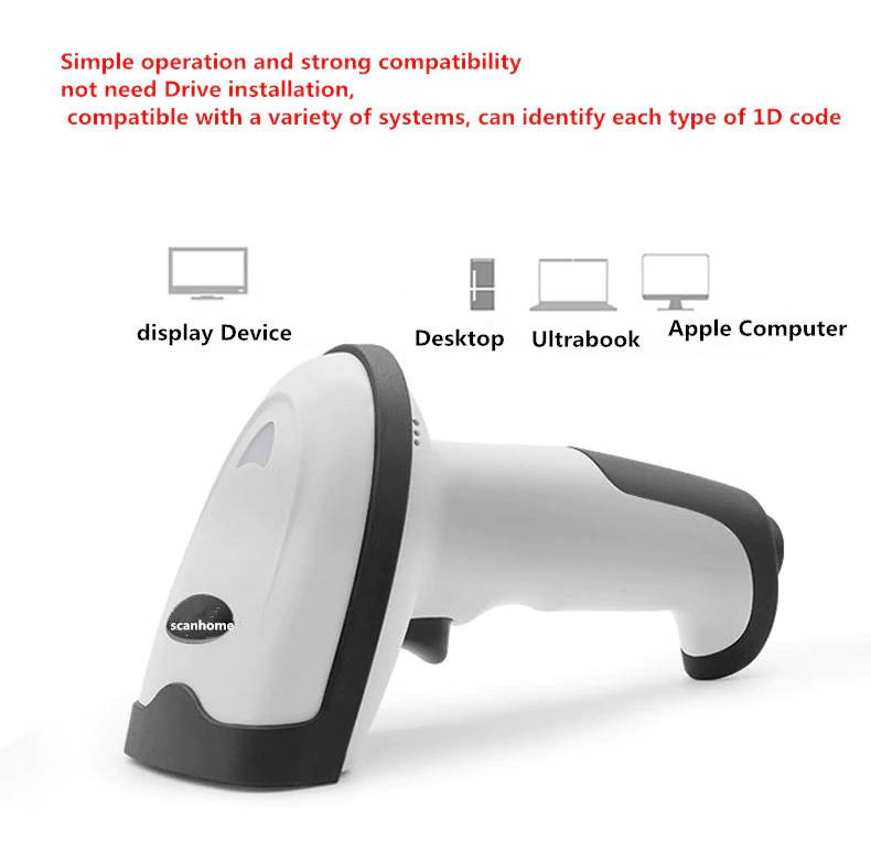 Wireless 1D barcode laser scanner gun express single dedicated supermarket Retail Stores bar code reader Plug and play