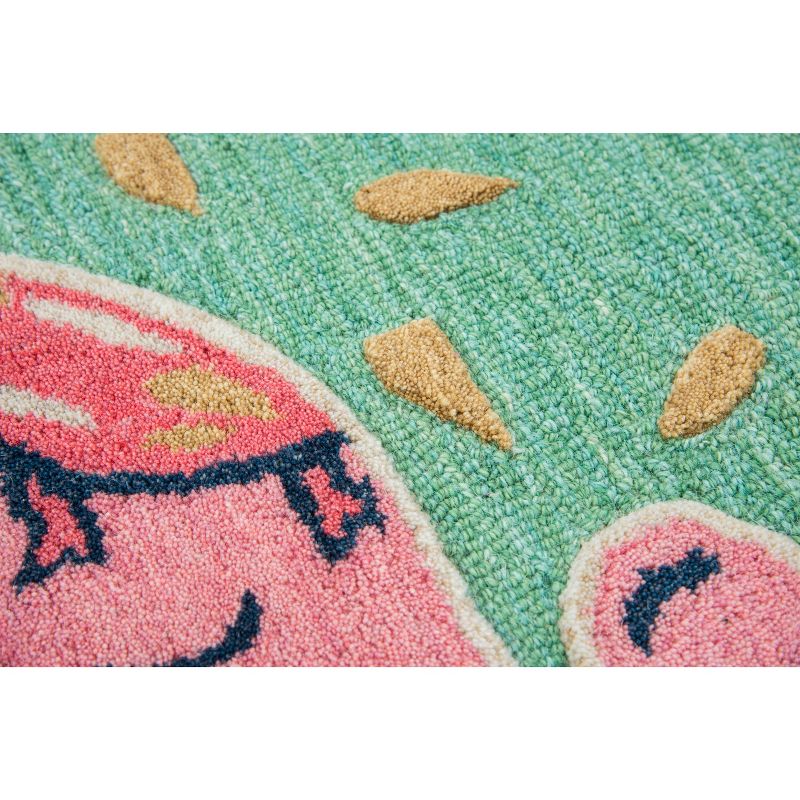 2'6"X4' Tufted Elephants Accent Rug Teal - Rizzy Home