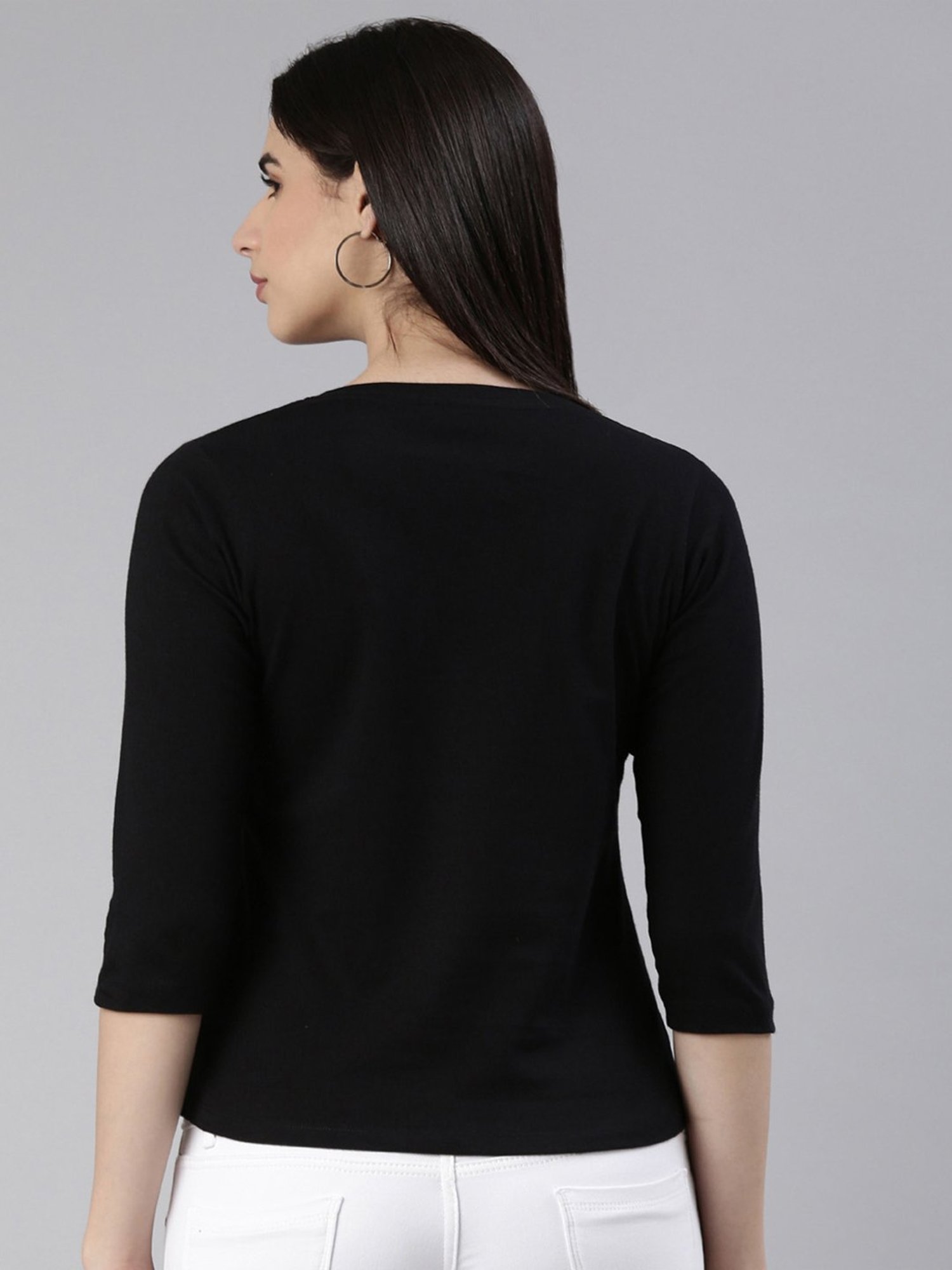 Kryptic Black Cotton Regular Fit T-Shirt (Pack Of 2)