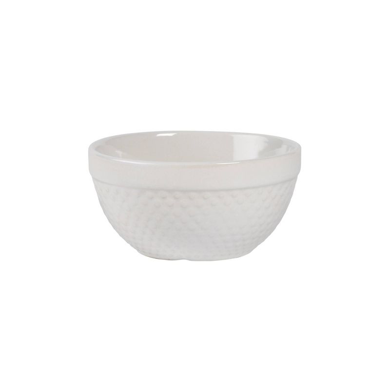 4pc Stoneware Hobnail Nesting Mixing Bowl Set - Tabletops Gallery