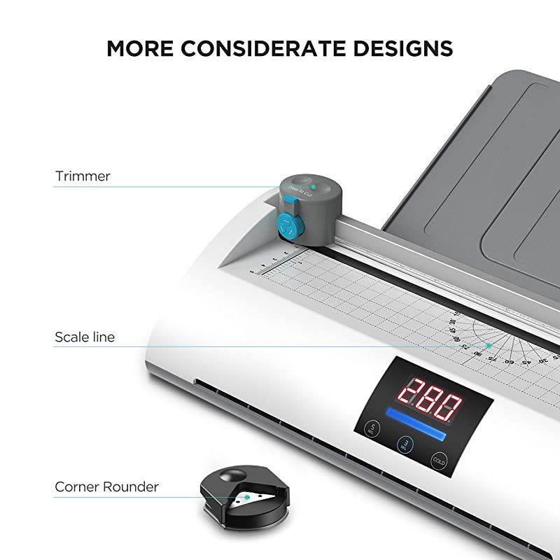 Laminator Machine Pixseal ? A4 Thermal Laminating Machine with Feeding Tray Trimmer Corner Rounder 20 Laminating Pouches