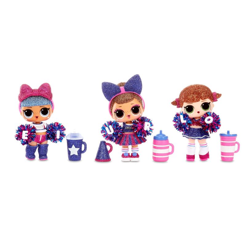L.O.L. Surprise! All-Star BBs Sports Series 2 Cheer Team Sparkly Dolls with 8 Surprises