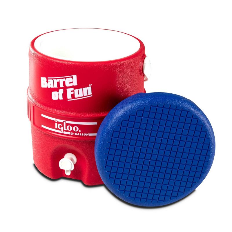 Igloo Barrel of Fun Retro Portable 2 Gallon Beverage Servers - Lobster Red