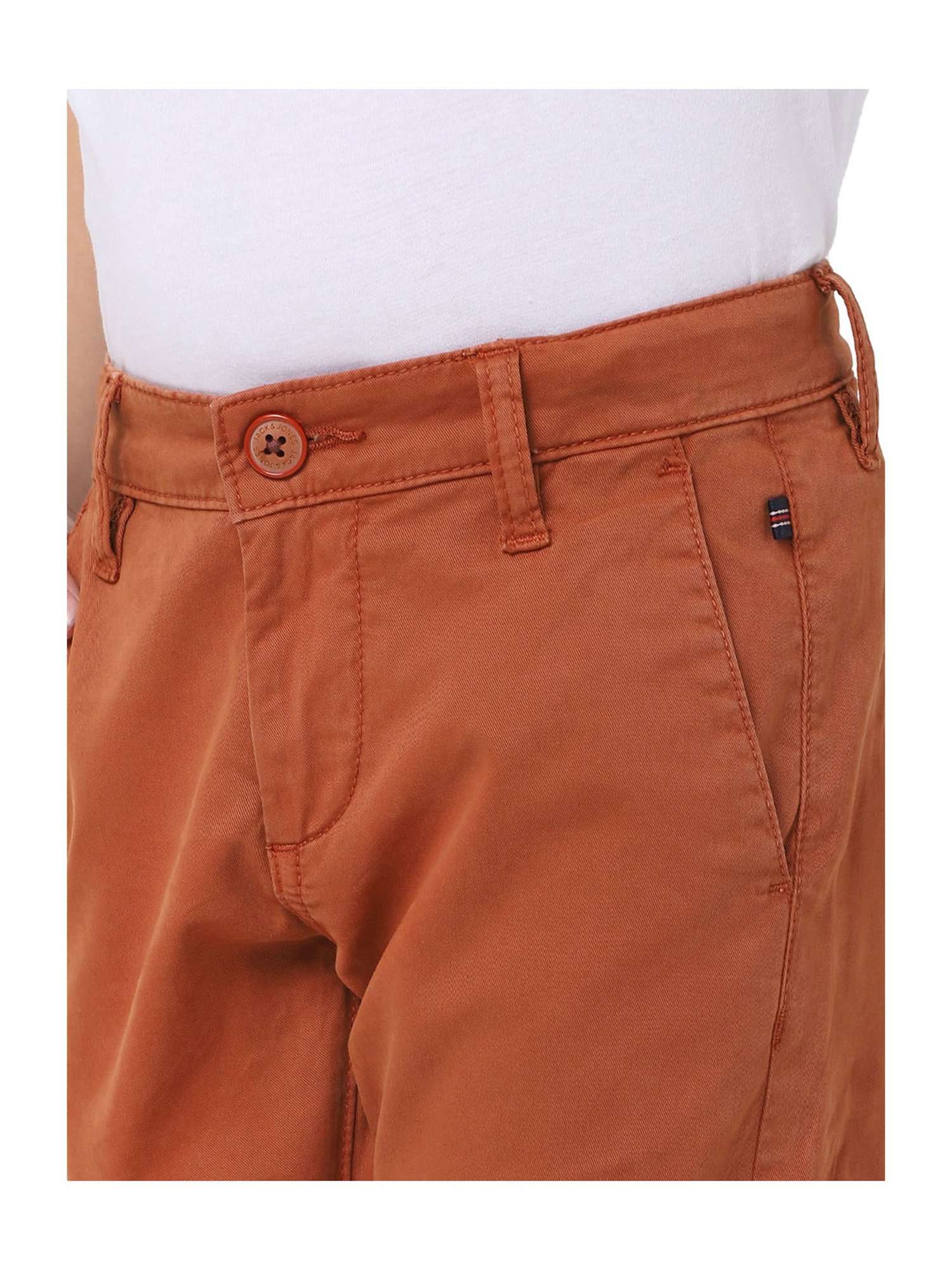 Jack & Jones Junior Brown Solid Trousers