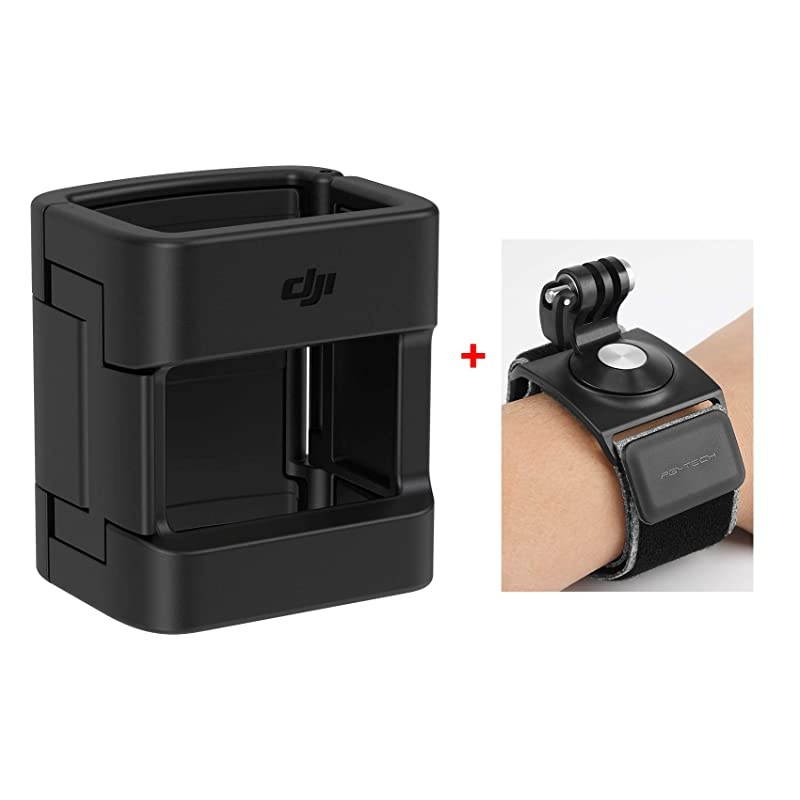 Genuine Wireless Module Expansion Controller Wheel Camera Hand Wrist Strap Phone Smartphone Adapter Compatible with DJI OSMO Pocket Accessories (DJI Mount +  Camera Hand and Wrist Strap)