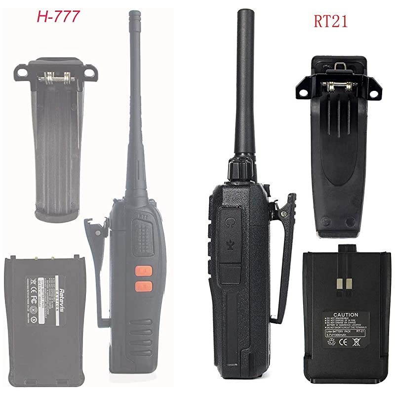 Case of 5 RT21 Walkie Talkies for Adults Long Range Handfree Rugged Two Way Radio with Earpiece for Commercial Construction Warehouse Security 2 Way Radios