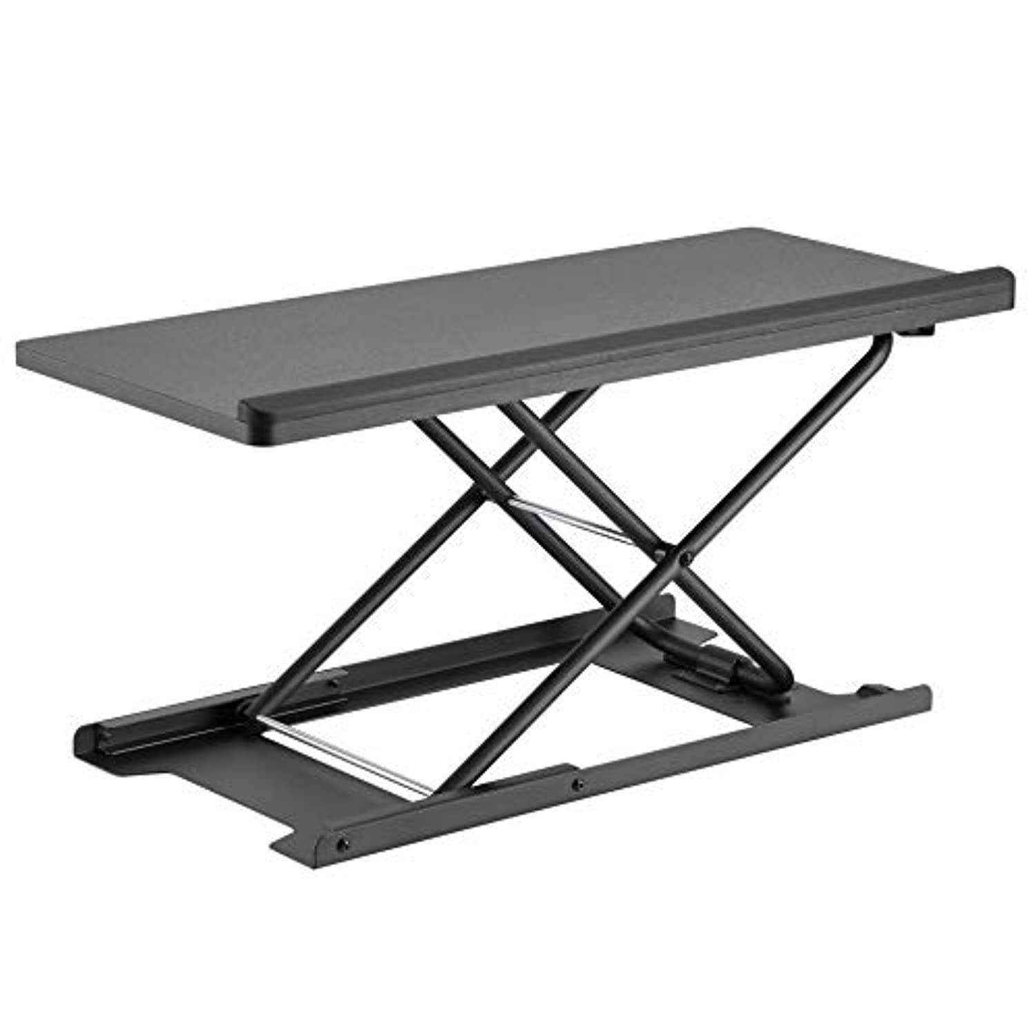 humancentric keyboard and mouse stand (black) - adjustable riser for standing desks/desktops and sit stand desks | lifts up to