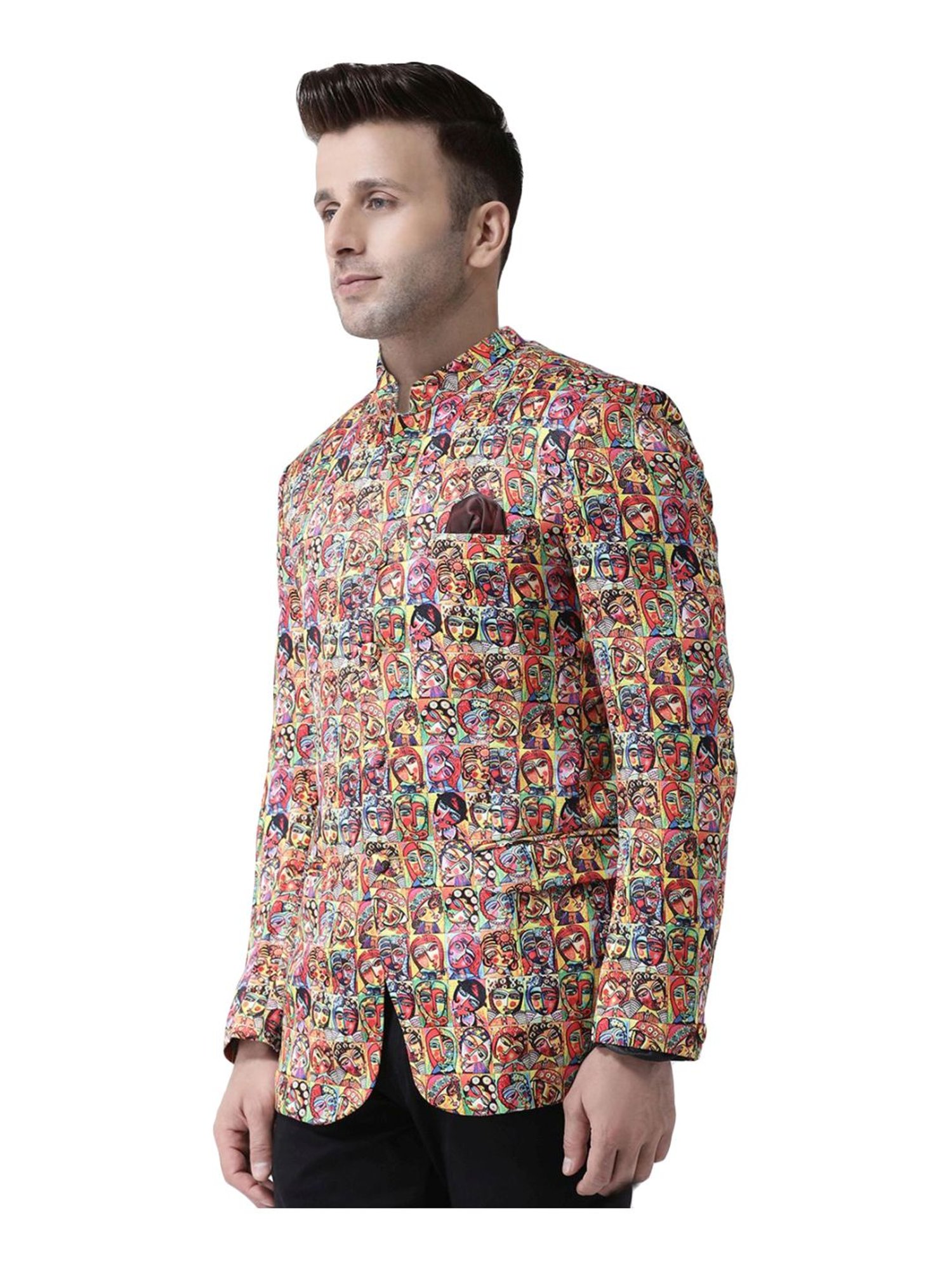 Hang Up Multicolor Regular Fit Printed Blazer