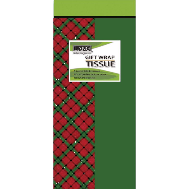8ct Evergreen Christmas Tissue Paper