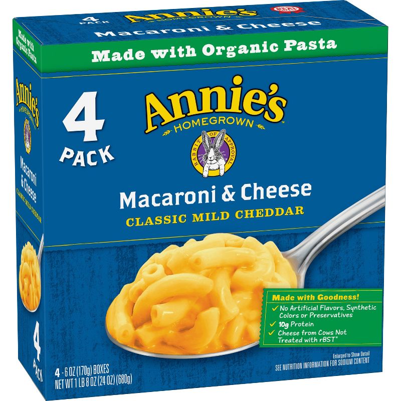Annie's Macaroni & Cheese Classic Mild Cheddar 4pk - 24oz