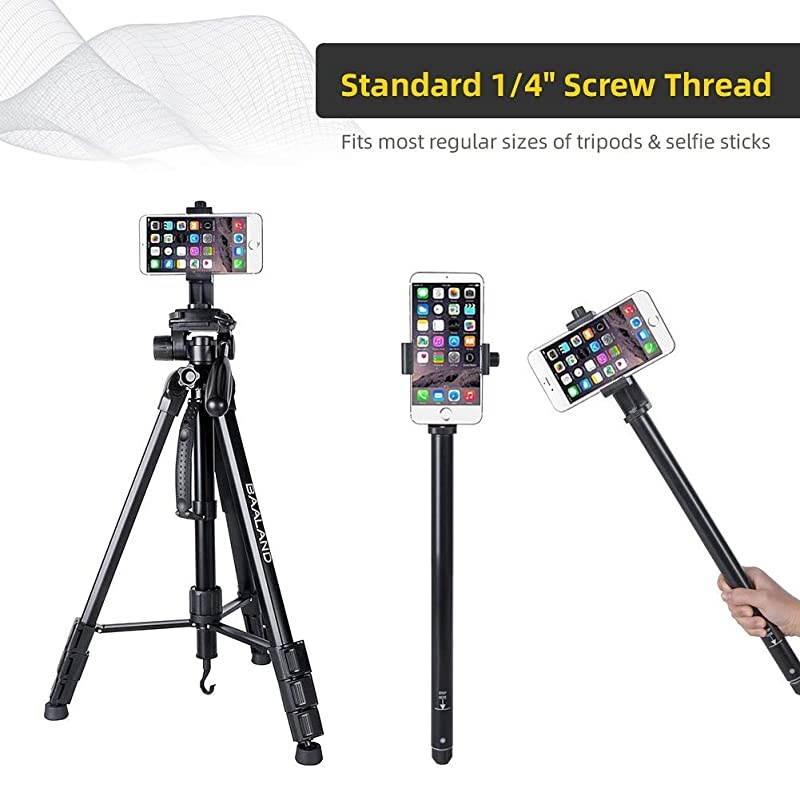 Tripod 70quot Lightweight Tripod with CellClip for iCamera Canon Nikon Aluminum Carrying Bag Included