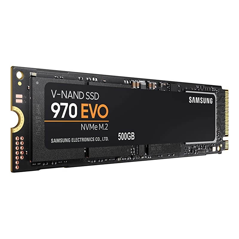 MZV7E500BW 970 EVO SSD 500GB M2 NVMe Interface Internal Solid State Drive with VNAND Technology BlackRed