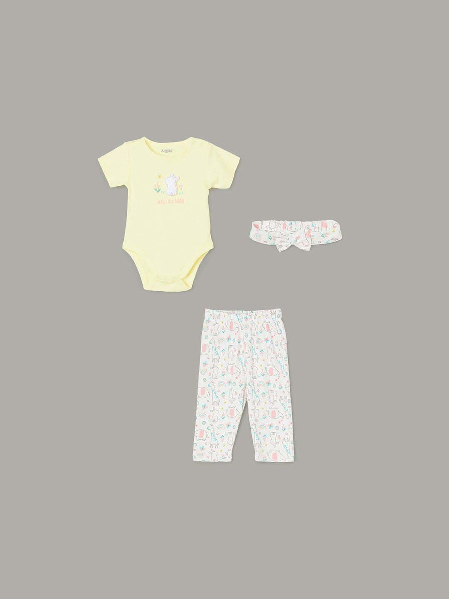 GJ baby Green & White Cotton Camouflage Full Sleeves T-Shirt Set