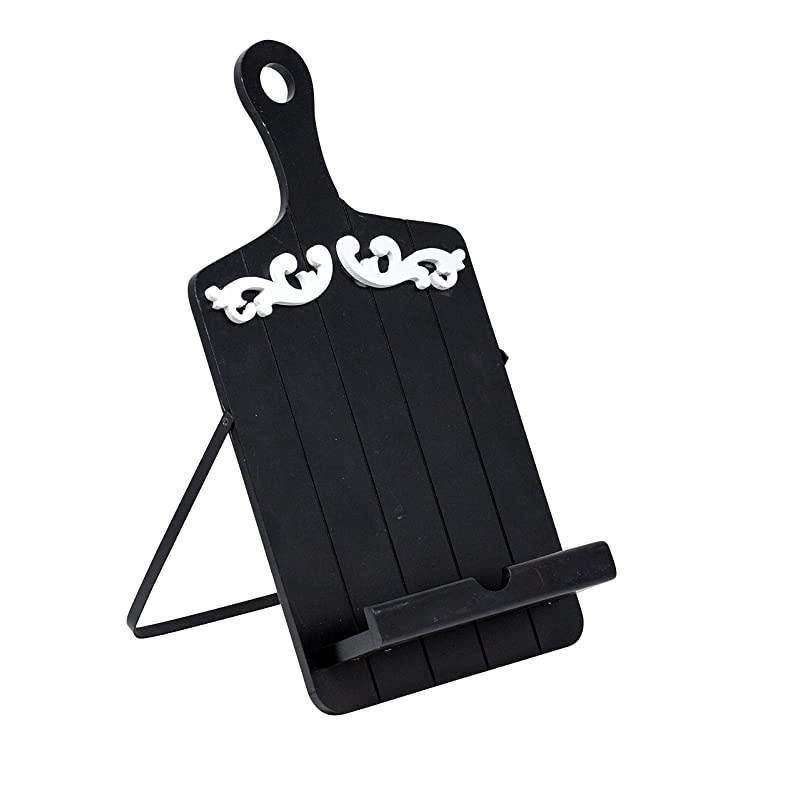 Cookbook and Tablet Holder Black Scroll