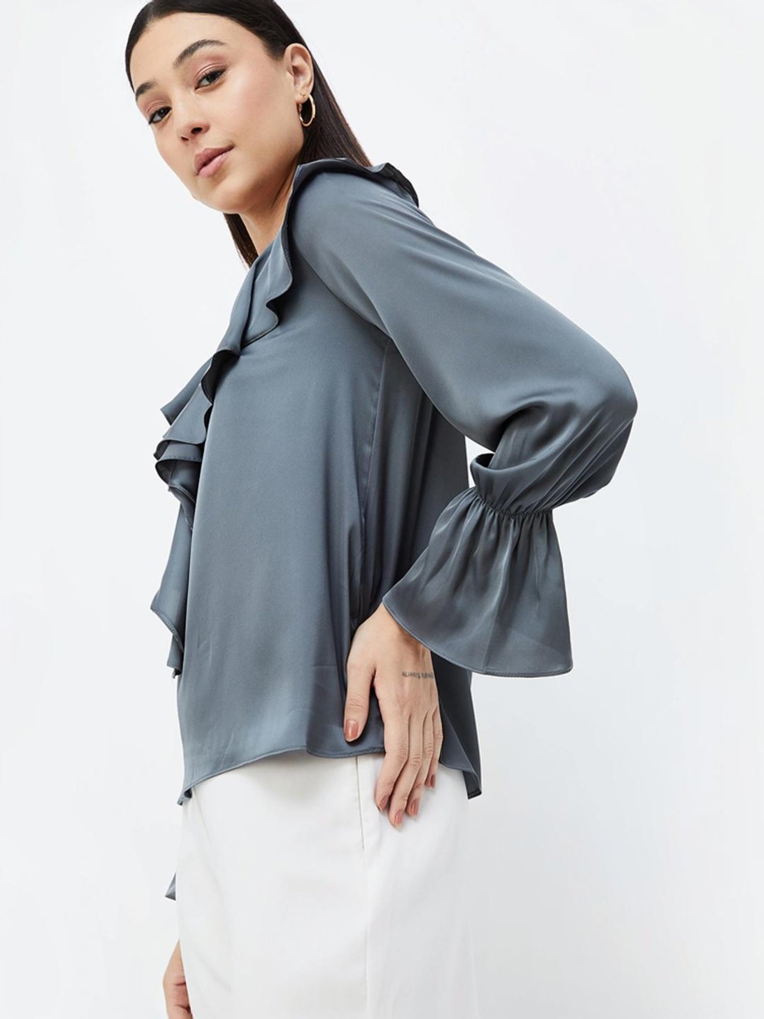 Code by Lifestyle Grey Regular Fit Top