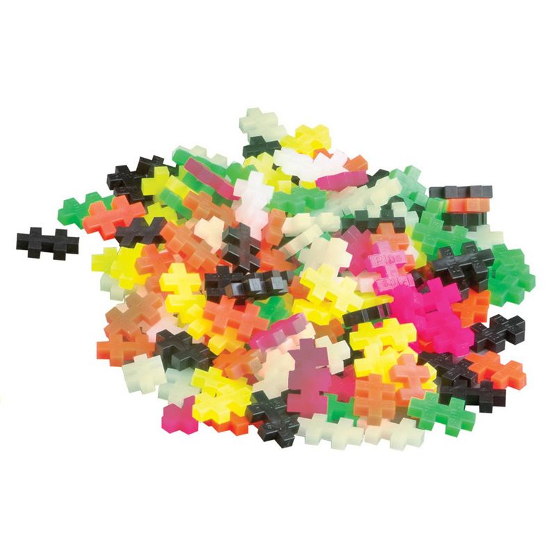 Plus-Plus Learn to Build Glow in the Dark Mix - STEM Building Set - 400 Pieces & Baseplate