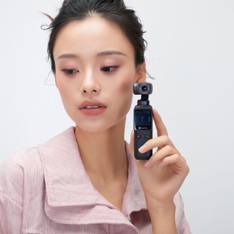 Feiyu Pocket 6-axis Stabilized Handheld Gimbal Camera 120&deg; Ultra-Wide Angle Lens 4K/60fps Video Record Touchscreen Built-in Rechargeable Battery Supports 8X Slow Motion Timelapse Auto Panorama APP