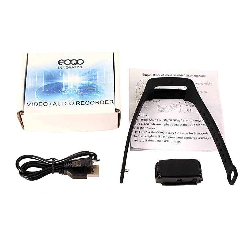 Watch Digital Audio Recorder 8GB Voice Activated RecorderPortable Sound Recorder with Playback and MP3 FunctionBlack